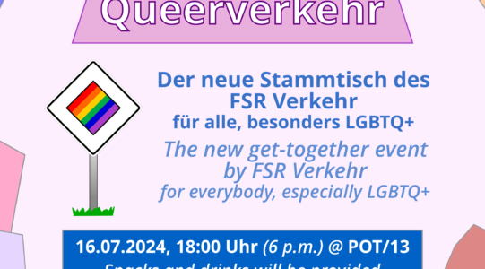 Queerverkehr – queeer-friendly get-together on 16th July